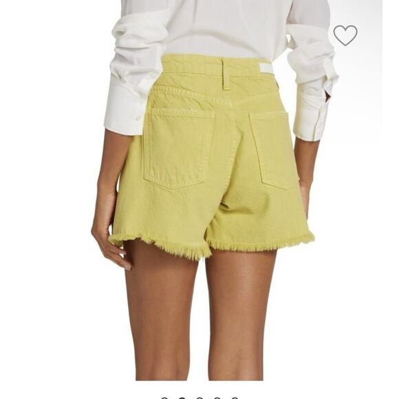 Jonathan Simkhai Denim Distressed Lime Drop Shorts cut offs Sz 32 NWT $195 - Picture 5 of 12